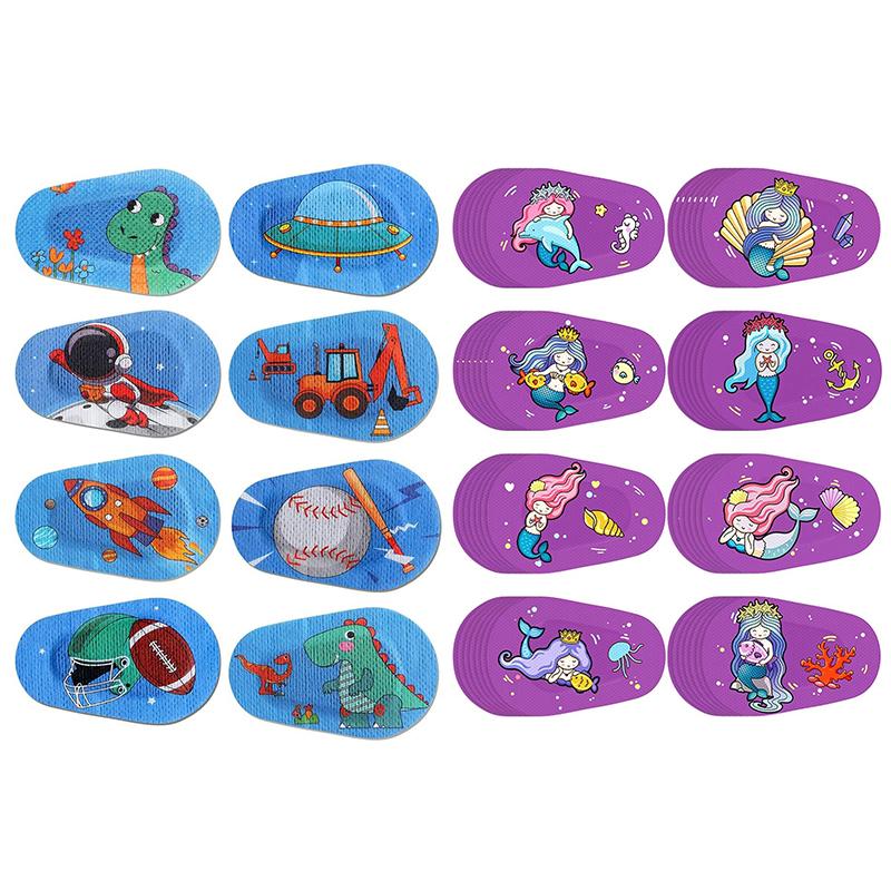 8Pcs Cute Adhesive Eye Patches Disposable Breathable Bandage Amblyopia Protect Eyesight For Kids Girls Boys