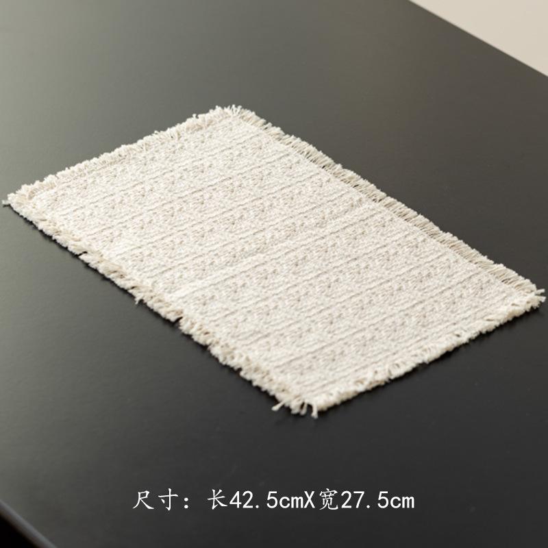 

Brocade Embroidery Tea Table Mats Zen Teacup Coaster Set Drink Coaster Household Dinner Table Cloth Mat Tea Services Decoration