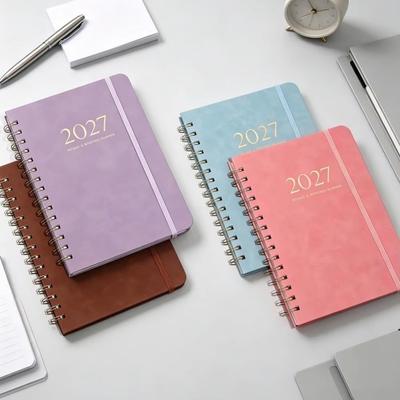Planificateur Hebdomadaire 2027 à Onglets Pages Épaisses Planificateur à Spirale Carnet d'Emploi du Temps Planification Annuelle