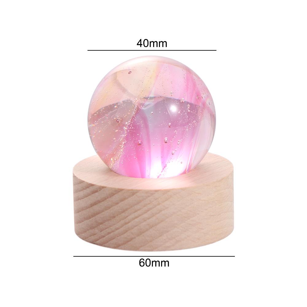 Smooth Led Night Lamp Chroma Ambient Light Interior Decoration Crystal Ball Bedroom Decoration