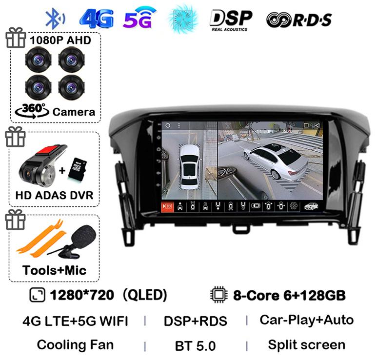 Android 14 Carplay Auto For Mitsubishi Eclipse Cross 2017 2018 2019-2022 Car Radio Stereo Multimedia Video Player Navigation GPS