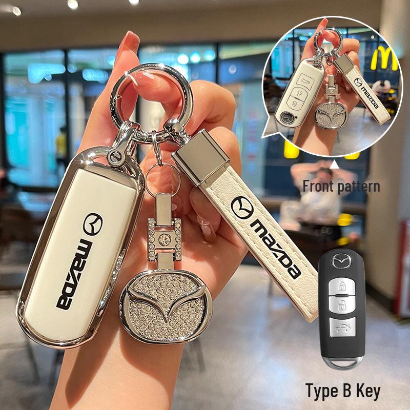 Kryt klíče Mazda pro 3/CX-4/CX-5/Atez/CX-30 - Plný ochranný kryt z TPU s přezkou