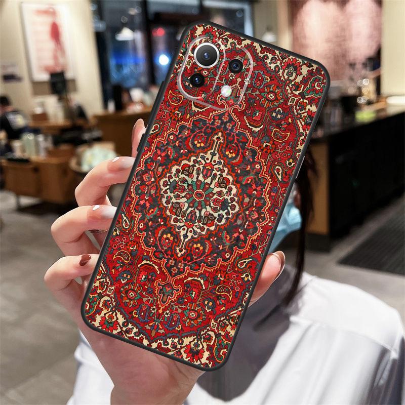 Persian carpet Floral pattern Case For POCO F3 F4 X4 GT F5 M5 X3 X5 Pro Cover For Xiaomi 11 12 Lite 13 11T 12T Pro Case