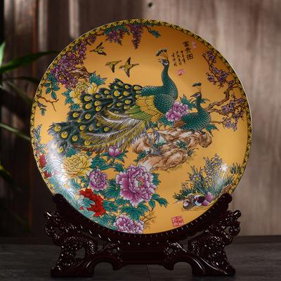Piatto in ceramica da 20 cm, decorazioni per la casa, arredamento, composizione floreale, artigianato moderno con base