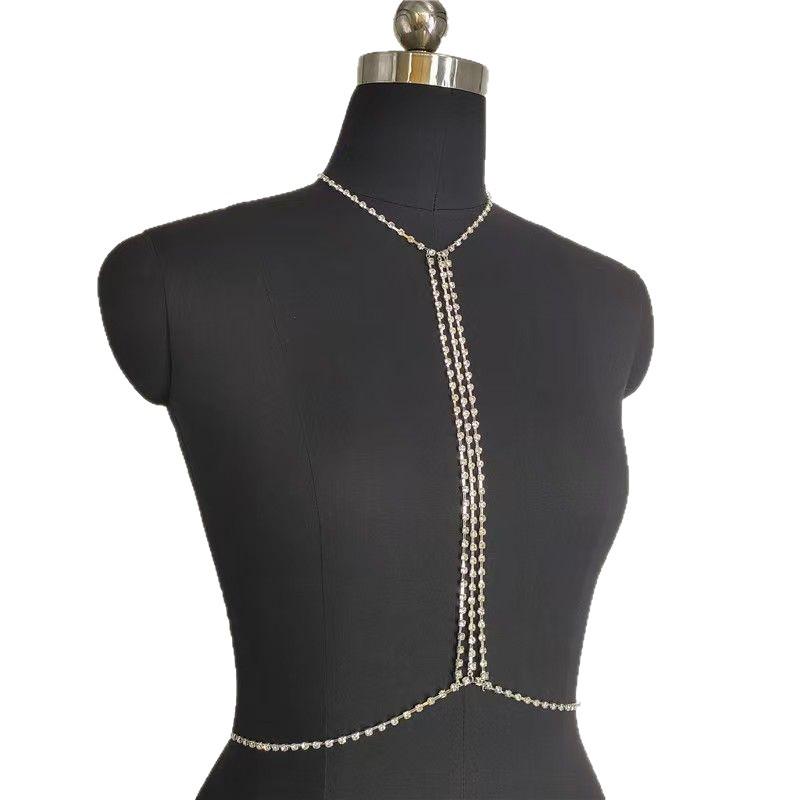 Summer Bikini Rhinestone Body Chain - Sexy Multilayer Nightclub Accessory