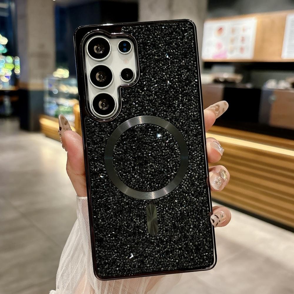 

Роскошный сверкающий чехол с бриллиантами и стразами для Samsung S25 S24 S23 Ultra S25 Plus Магнитная беспроводная зарядка Противоударный чехол Galaxy S24 Ultra