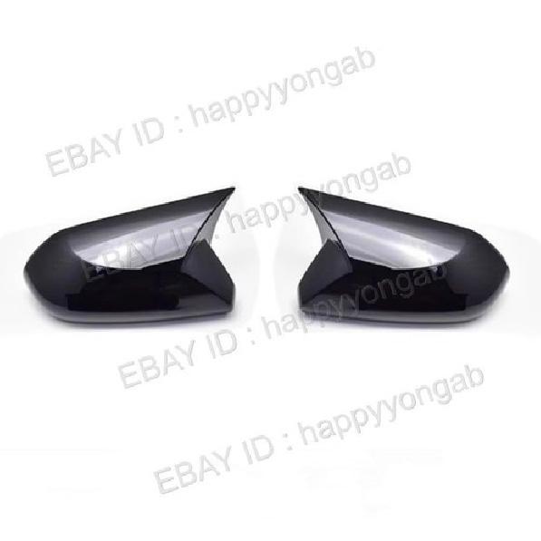 ABS Rearview Side Mirror Cover Trim Gloss Black Horn For 2018-2025 Toyota Camry