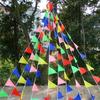 Multicolored Bunting Banner Triangle Flags Nylon Fabric Pennant Festival Outdoor Party Decor