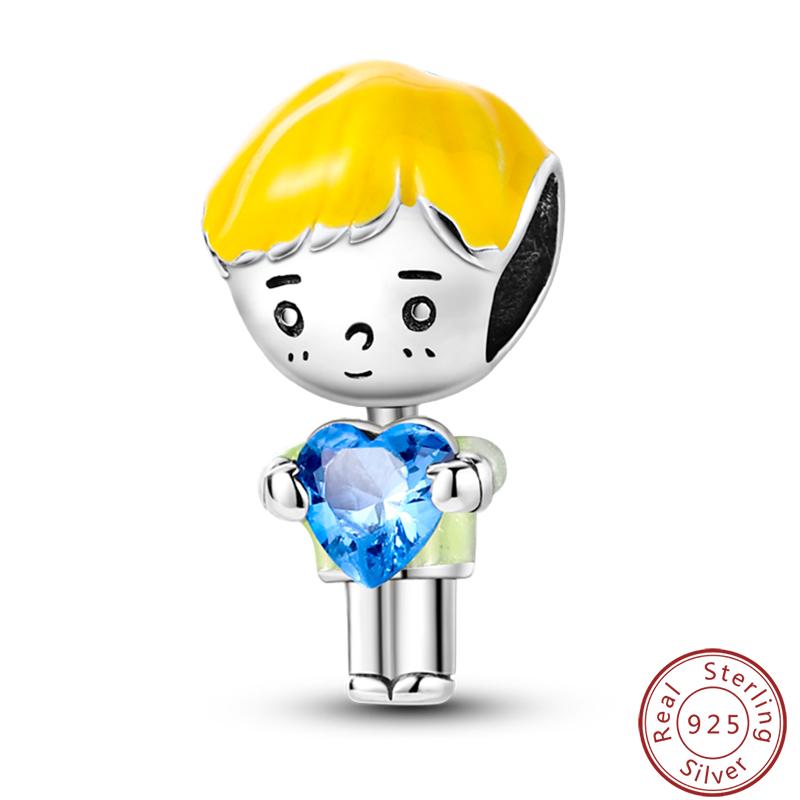 Character Series 925 Silver Sports Cooking Cute Boys And Girls Charms Beads 3mm DIY Fine Jewelry Making