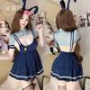 Domila Lingerie Female Pure Desire Sexy Jk Pleated Strap Skirt Bunny Police Officer Campus Student Uniform Cover