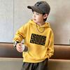 Sweat à capuche tendance Y2K dernière mode avec imprimé lettres pour enfants, pour le port quotidien en automne et en hiver et la rétention de chaleur