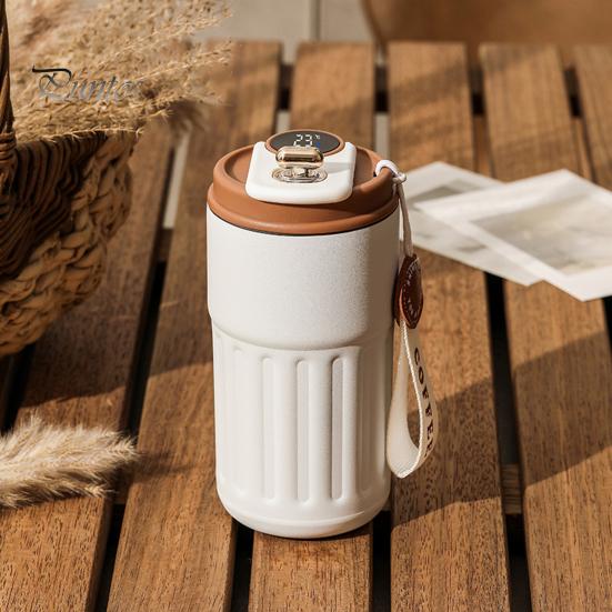 450ML LED Temperature Display Vacuum Insulated Water Bottle BPA-Free Leak Proof Keep Cold/Warm 12H Double Walled Insulation Cup Stainless Steel