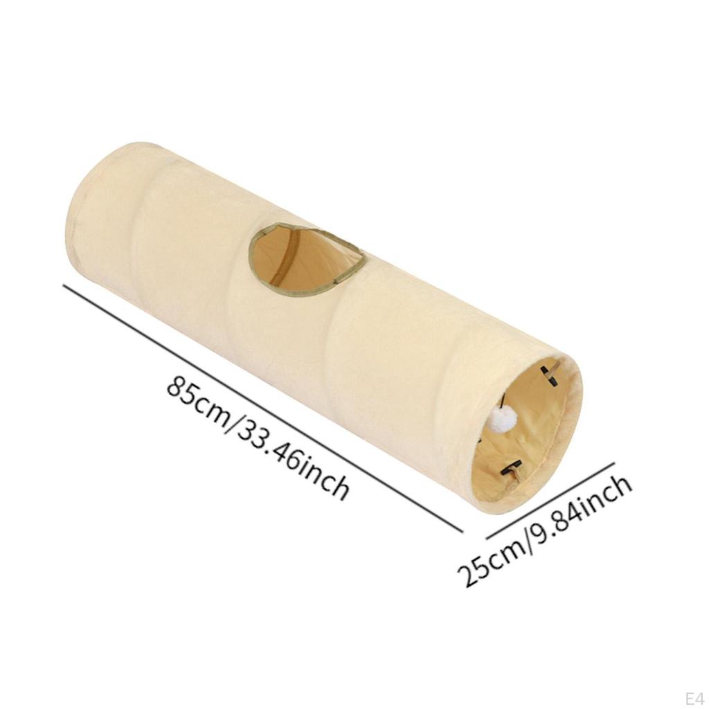 Cat Hideaway Tunnel with Openings, Portable Tube for Indoor Use by Puppies and Kittens