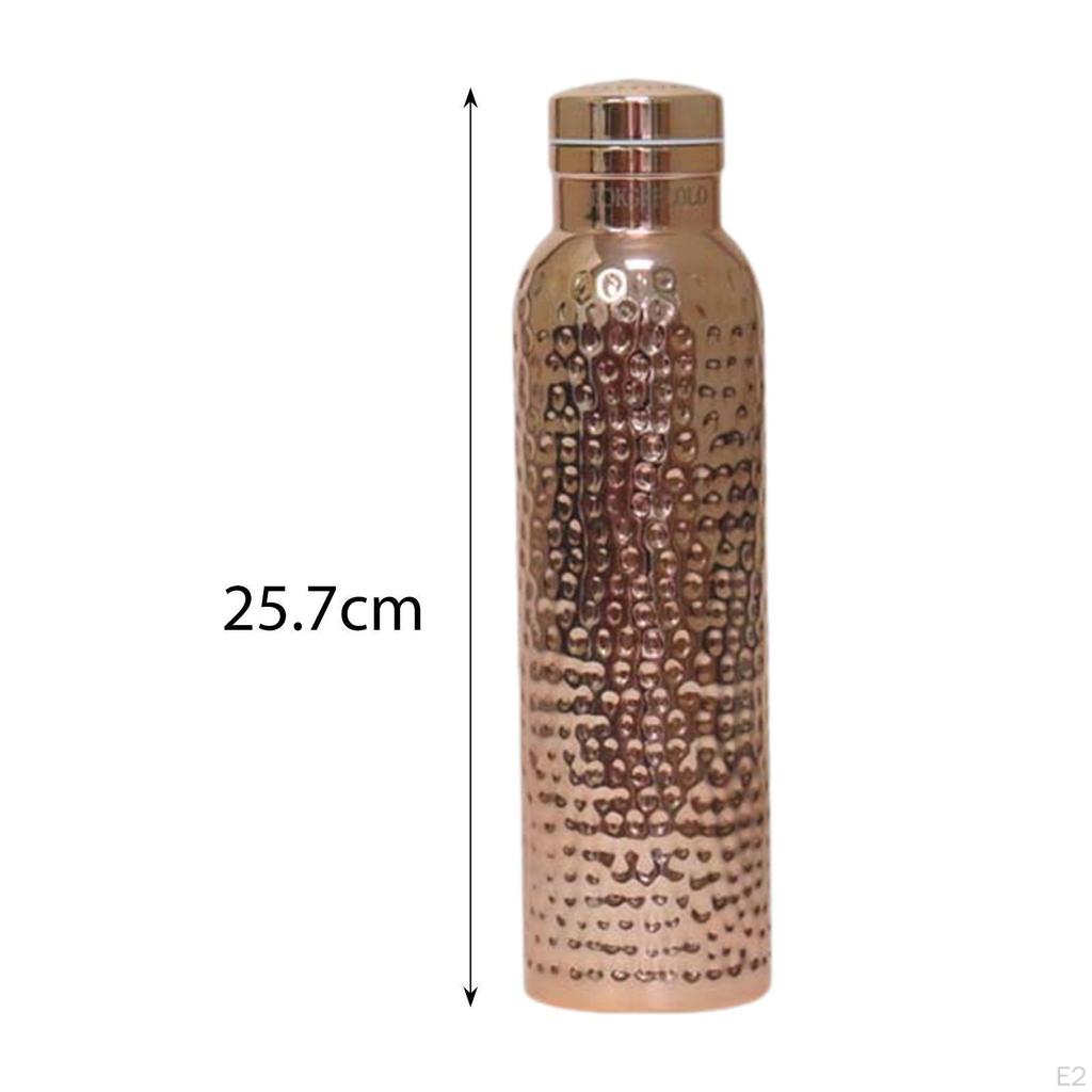 Copper Water Bottle Metal Sports Fitness Outdoor Cycling Drink Wide Mouth Fishing