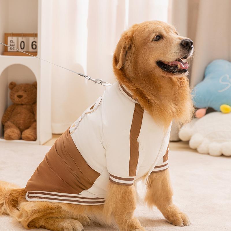 In Autumn and Winter, Medium and Large Dogs, Dog Clothes, Cute Bears, Golden Retrievers, and Warm Baseball Clothes.