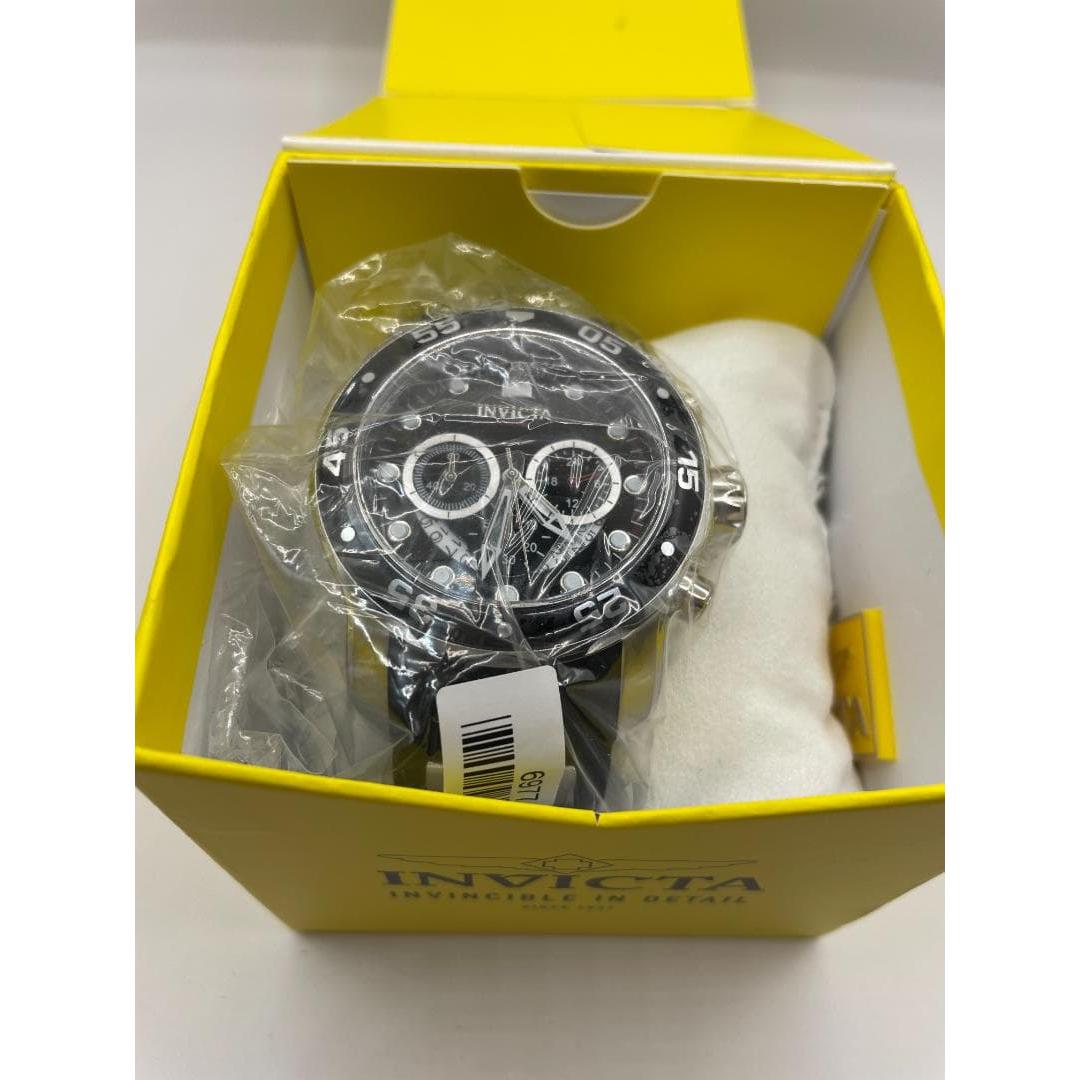 Used INVICTA Pro Diver 6977 Chronograph Black Watch New