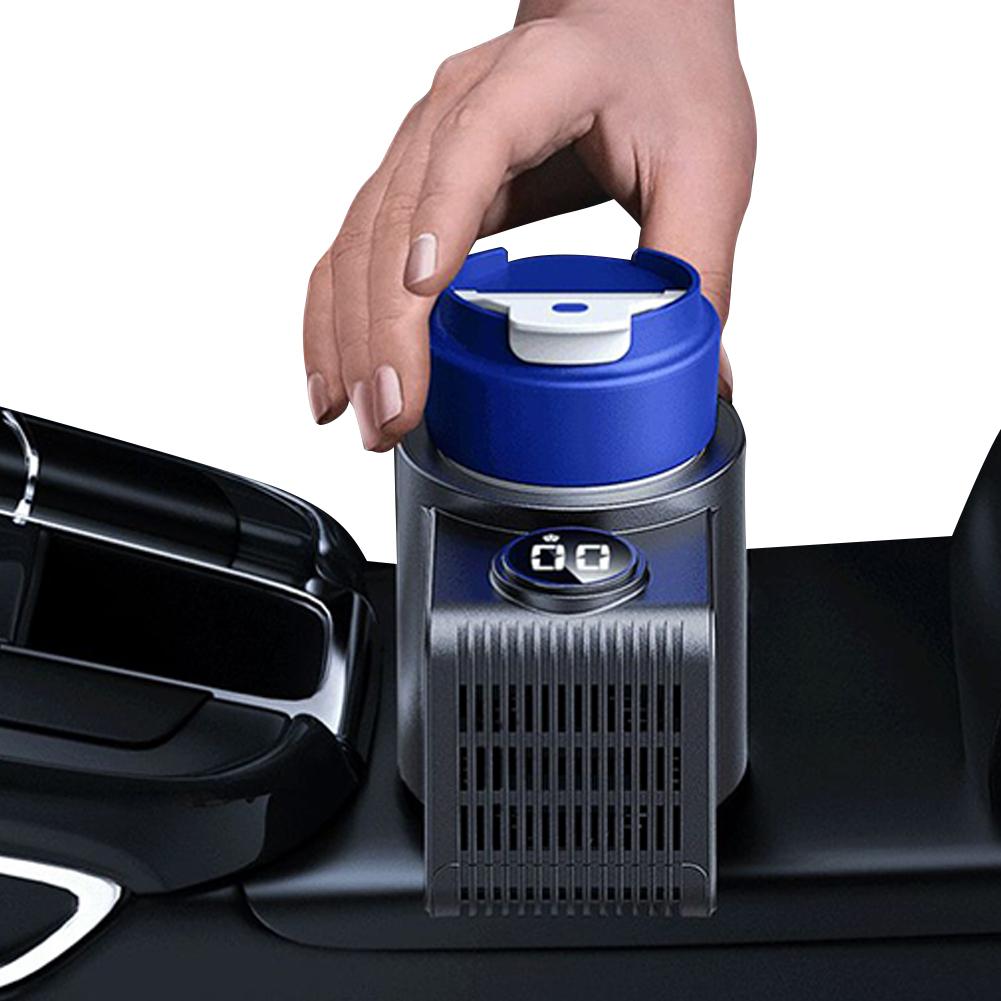 

2 In 1 Car Cup Cooler Warmer with Temperature Digital Display Car Insulation Drink Cooler Cup 12V for Family Outdoor Road Trip
