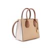 Michael Kors MK Mercer French Vintage Lock Leather Accordion Tote Shoulder Crossbody Bag Medium Women bags Camel 30H0GM9M8T-CAMEL-COMBO