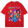 Kpop Anime Demon Hunters Huntrix Derpy Tiger Tshirt Men Women Aesthetic Vintage T Shirts Oversized Cotton Classic Street T-shirt