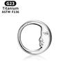 ASTM F136 Titanium Anodizing 16G Septum Hoop Ring Hinged Segment Nose Clicker Tragus Helix Daith Earring Piercing Zircon