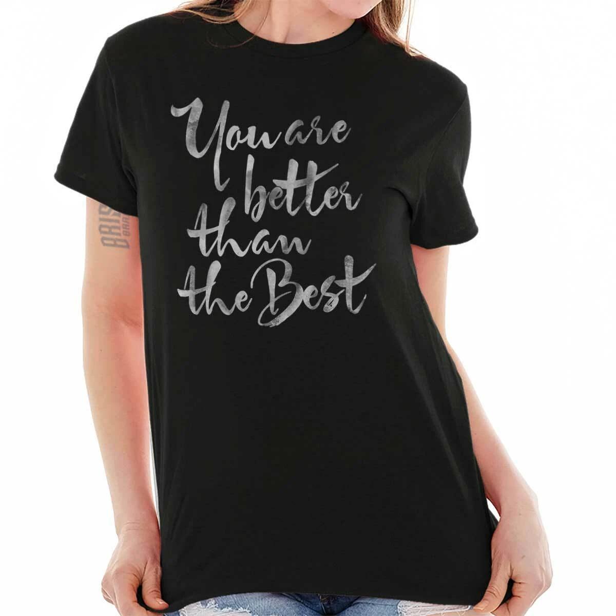 Inspirational Positive Sayings Good Vibes Womens Crewneck T Shirt Tees Tops L
