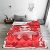Balatro Playing Card Jocker Lusty Joker  Blanket Flannel Multi-Function Soft Throw Blankets For Home Bedroom Plush Thin Quilt