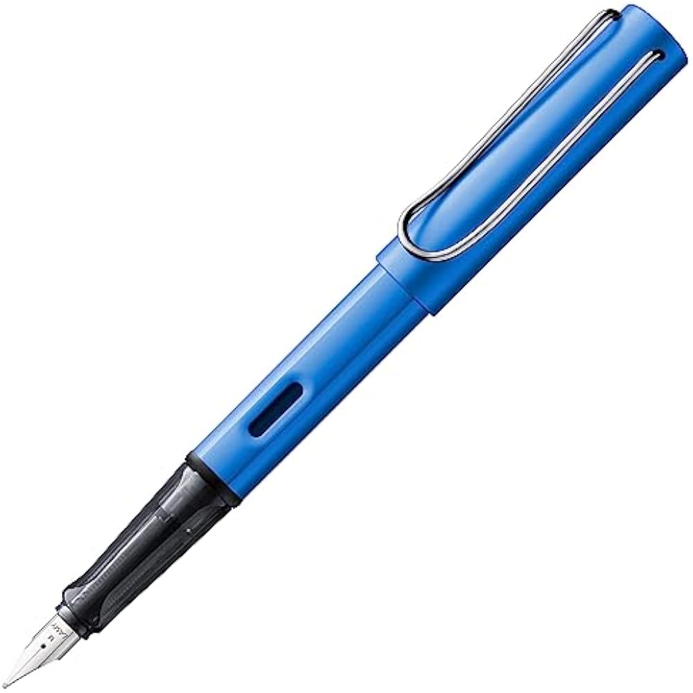 LAMY AL-Star Ocean Blue Fountain Pen - Ergonomic Grip and Steel Nib Size EF - Lightweight Aluminu...