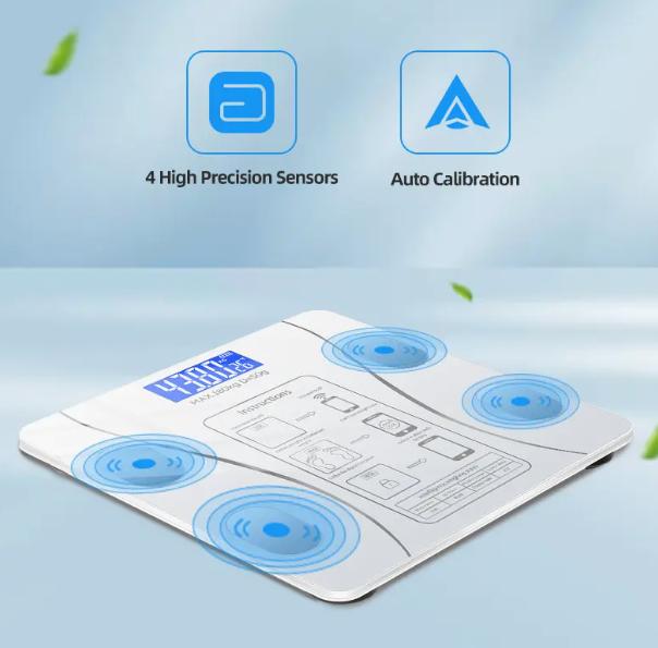 High-precision Digital Bathroom Scale with LED Display, Ultra-wide Platform and Intelligent Digital Weighing Scale.