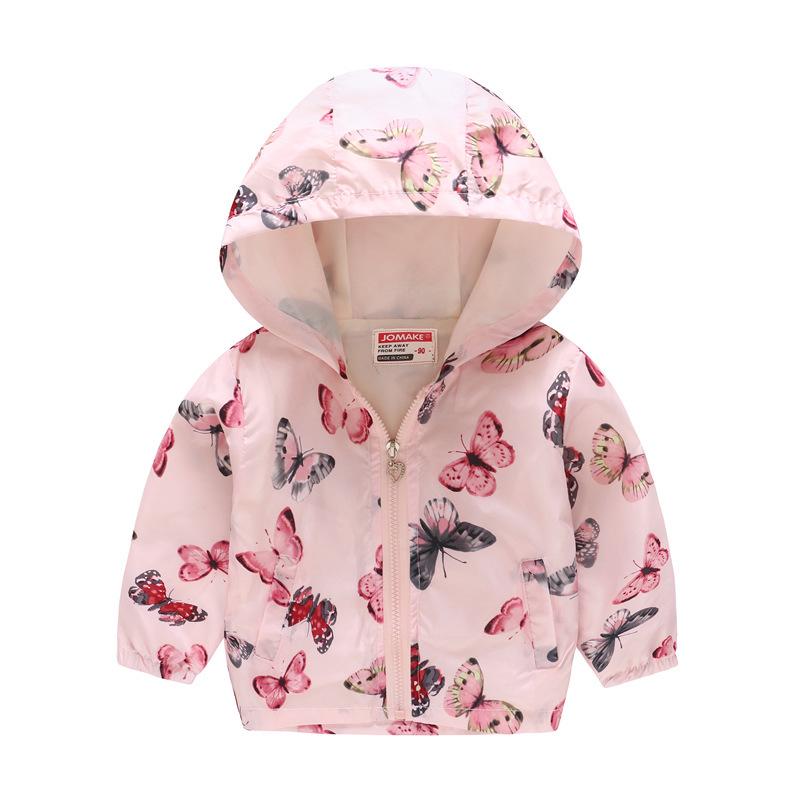 Bedruckte Jacke Strickjacke Kinder Mädchen Jungen Kapuzen Langarm Reißverschluss Blumen Auto Cartoon Windjacke