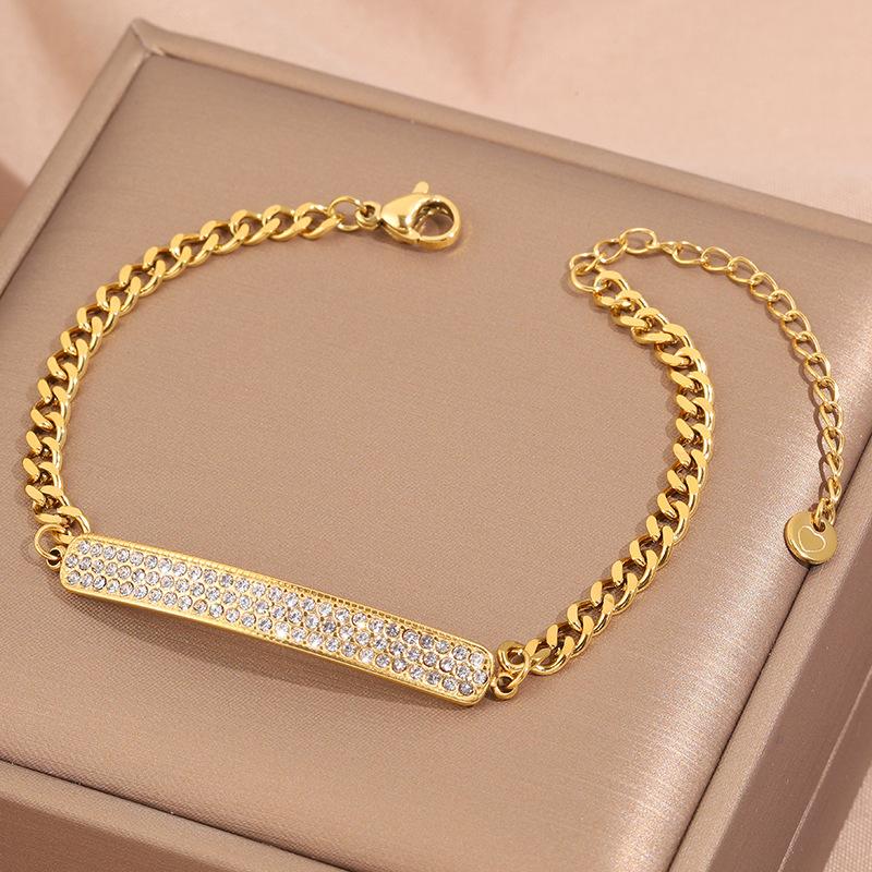Popular bracelet, titanium steel does not fade, love zircon bracelet, high-end female light luxury niche bracelet, bracelet.