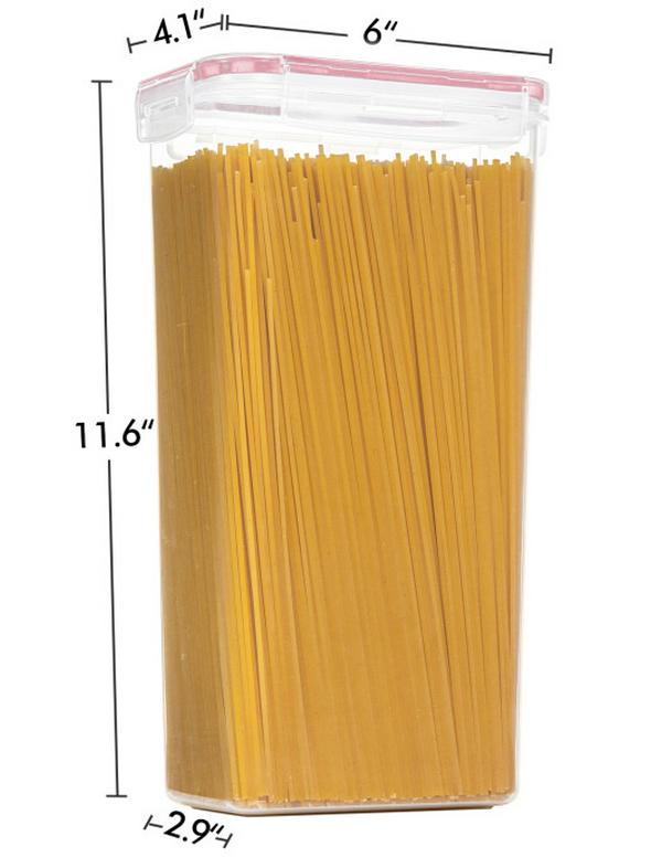 Vlhkosti a hmyzu odolná skladovací nádoba z plastu potravinářské kvality s vzduchotěsným uzávěrem