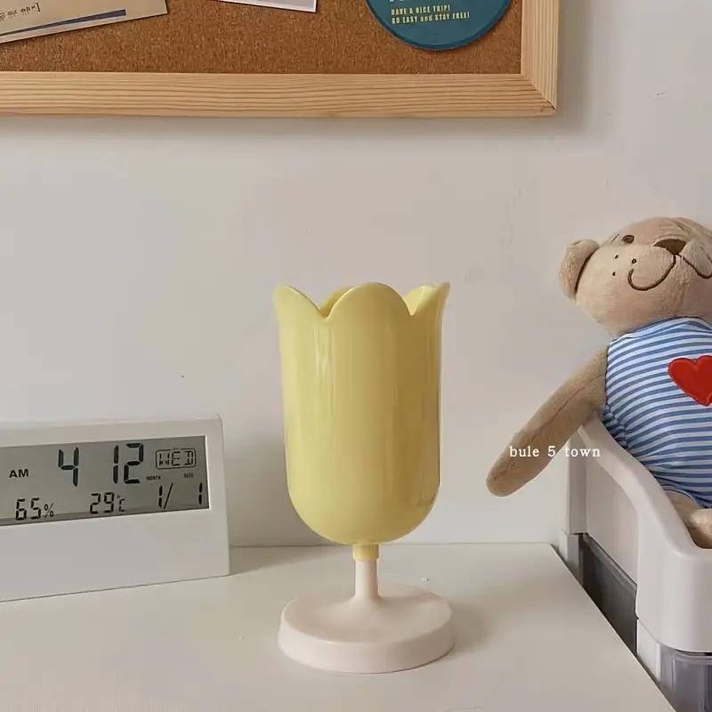 Tulip Flowers Pen Holder Cartoon Cute Creative Girl Student Multifunctional Storage Office Stationery