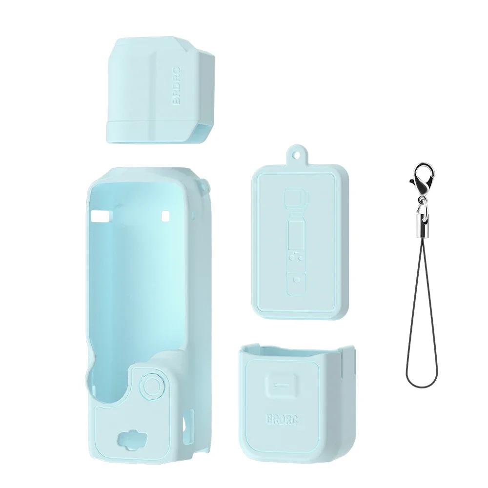 BRDRC Pocket 3 Silicone Cover Soft Silicone Protective Case Lens Protector Sleeve Handle Shell for DJI OSMO Pocket 3 Accessorise