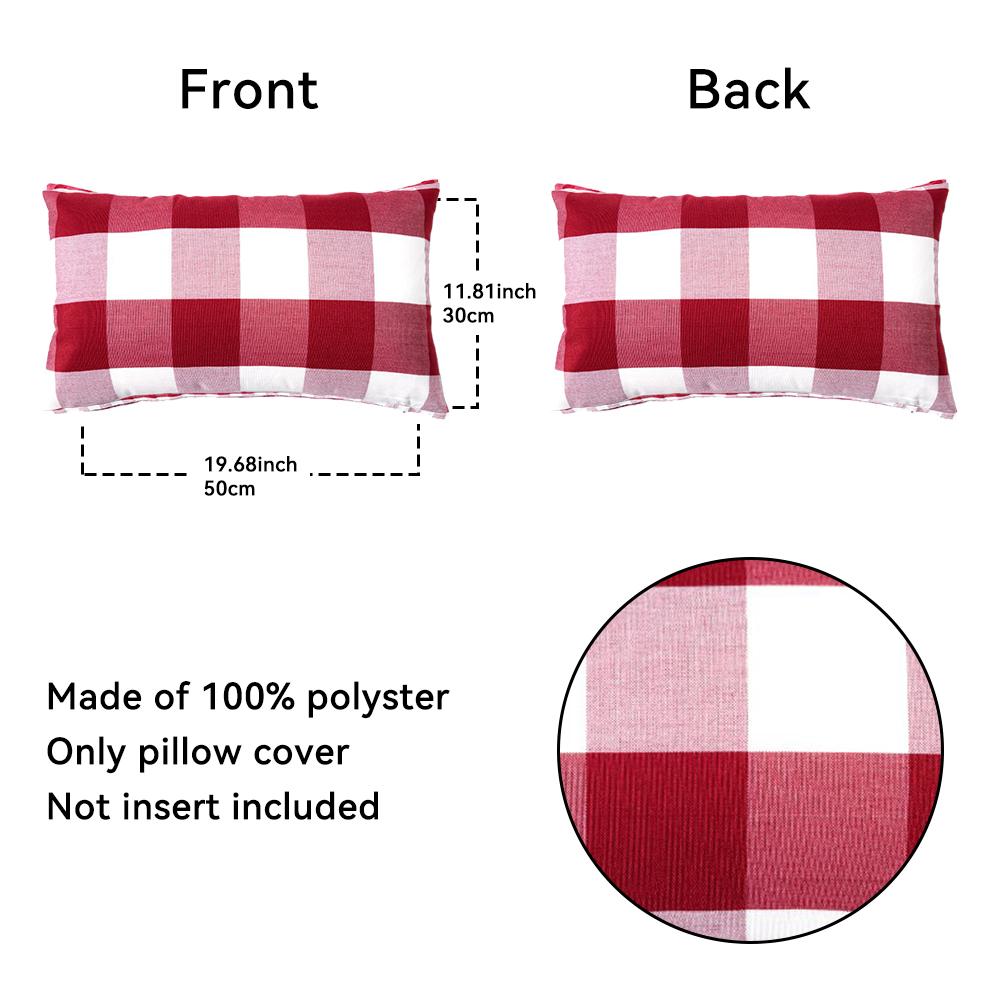 1PC Bestseller Series Red Cushion Cover Plaid Stripe Back Pillowcase Office Hotel Homestay Decor Christmas Decoration Nuan Series