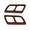 2pcs Car Accessories Silver / Glossy Black Stainless Steel Car Tail Muffler Exhaust Pipe Cover For Cadillac XT6 -