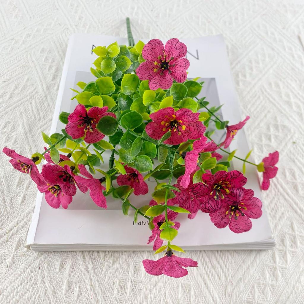 35 Mesh Eucalyptus Violet Mock Bouquet Home Dress Up Photography Props Wedding Camping Decoration