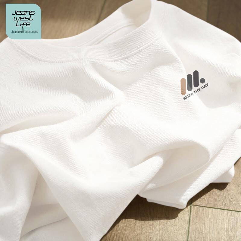 JEANSWEST LIFE Men s 2026 Summer Pure Cotton Loose Fit T-Shirt 2XL