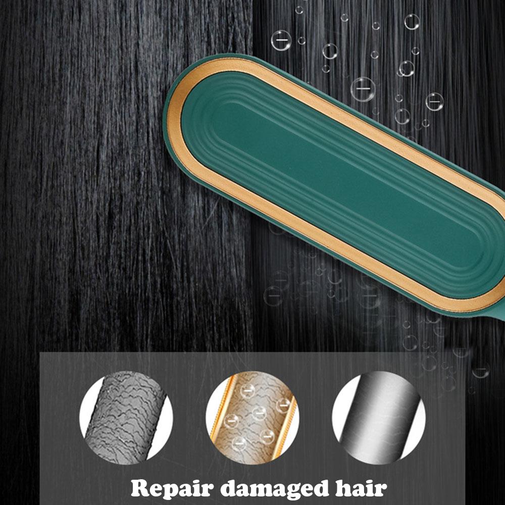 2-in-1-Haarglätter, Bürste, Glätteisen, LCD-Display, negative Ionen, schnelle Erwärmung, Verbrühungsschutz, Haarglättungs- und Lockenkamm