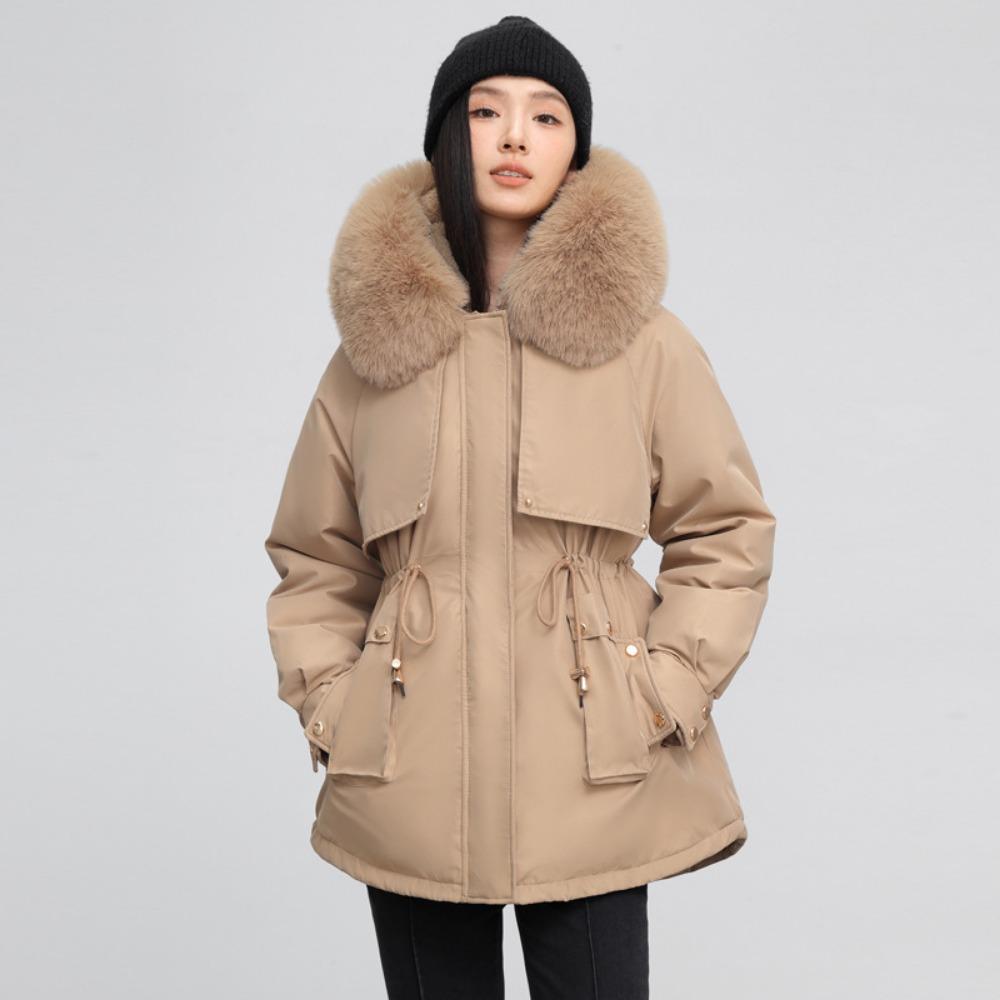 Winter new Korean version down cotton clothes thickened and velvet large size warm jacket