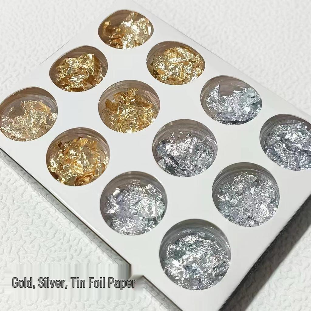 12-Color Crystal Nail Powder Glitter Set