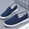 Women's Black Flat Canvas Shoes - Soft Sole, Casual, Morning Exercise Sneakers