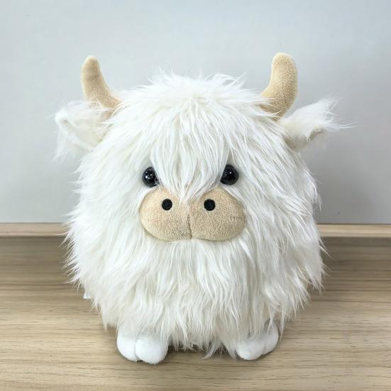 Highland Cow Plush Doll Soft Stuffed Animal Toy Cute Plush Doll for Stress Relief Soft Material PP Cotton Filling Perfect