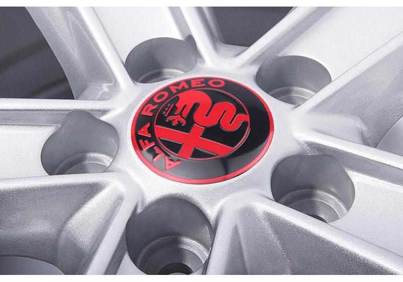 4PCS 60mm Black Metal Emblem Auto Hub Caps for Alfa Romeo 030 T60 Stelvio M Sportiva GTAM Mito - Styling & Decoration Accessories
