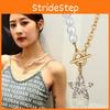 Trendy Korean Style Pearl Star Zirconia Titanium Steel Necklace For Women 2021