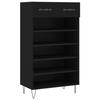 VidaXL Shoe Cabinet Black 60x35x105 Cm Engineered Wood 829605