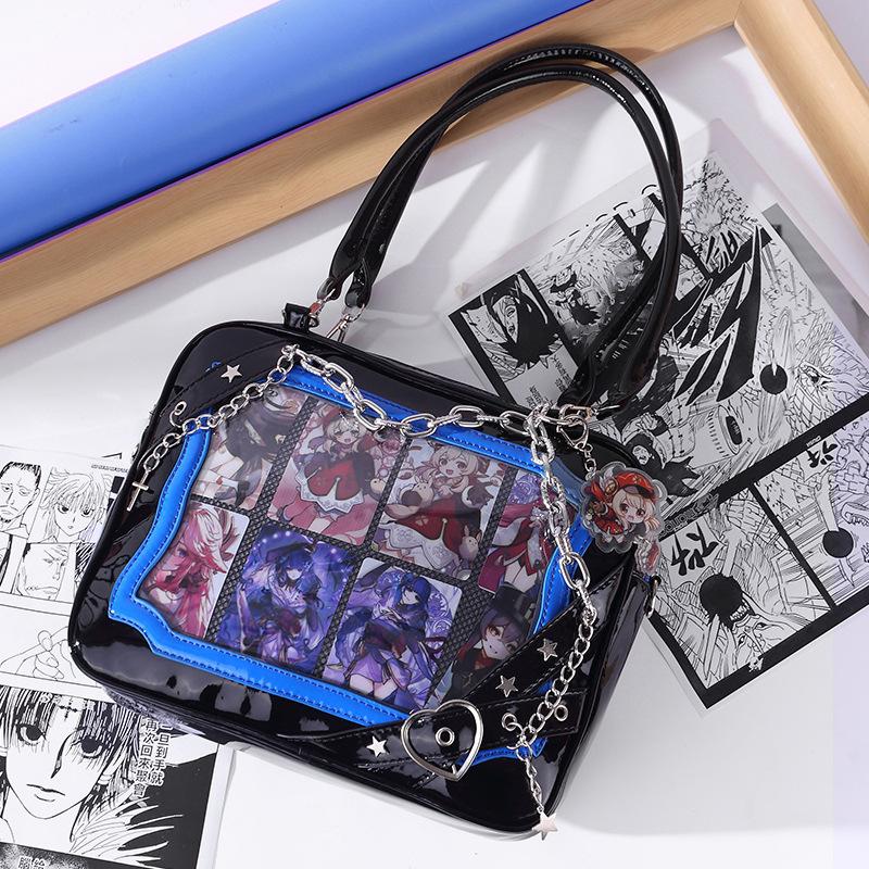 New Female Niche Personality Cool Ita Bag with Large Capacity Fashionable Chain Y2K Single Shoulder Bag Ulzzang Crossbody Bag