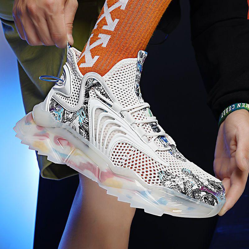 Male Shoes Mesh Thick Platform Men's Casual Sneakers Mens Size 9 Tourist Jogging New Arrivals Without Leather Sports