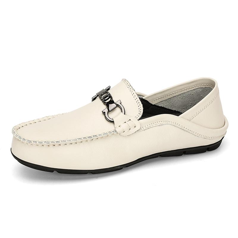 39-46 Fashion Men's Casual Slip On Leather Shoes Loafers Moccasins Flat Driving Shoes
