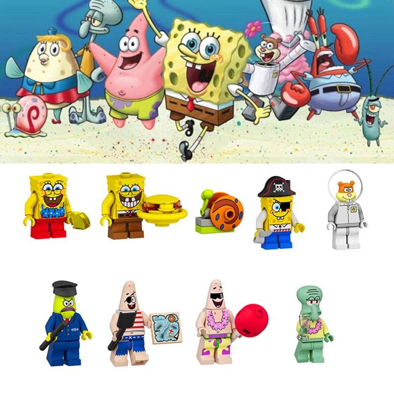 Spongebob Figuren Set mit 9 Stück Perfekt für Kindergeburtstagsgeschenke Und Heimdekorationen