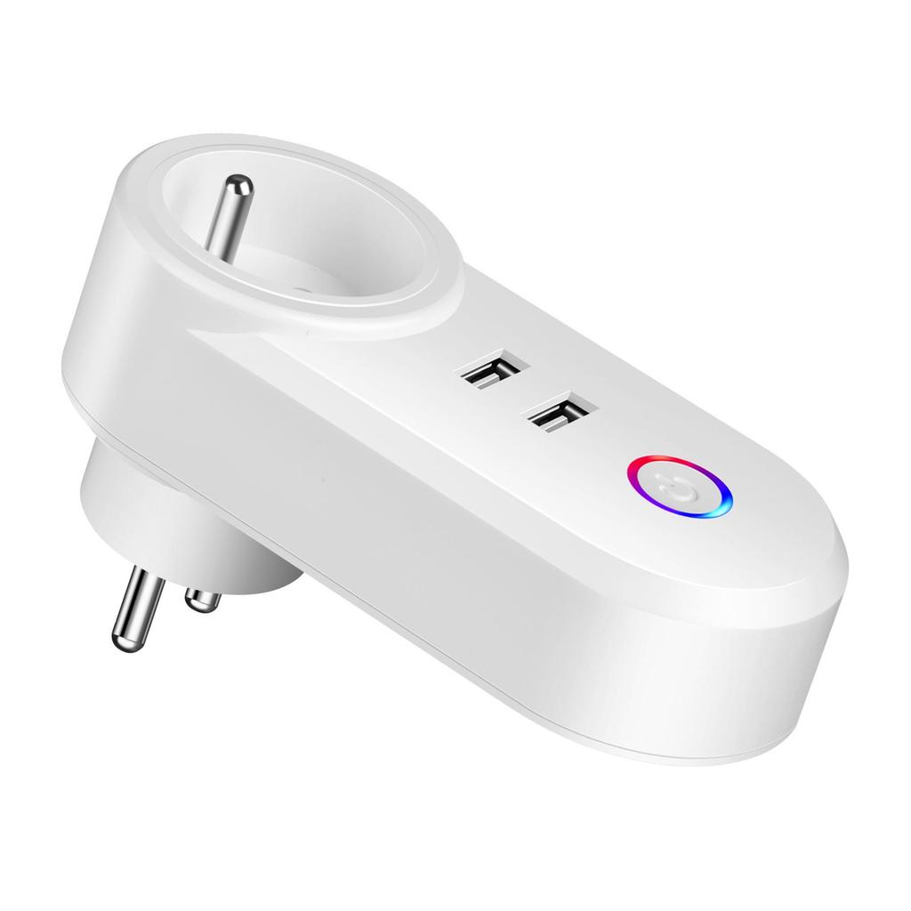 Graffiti WiFi Smart Socket with USB: Compatible with US, Brazilian, Australian, Israeli, and Italian Standards; Cross-border Timer Plug.